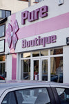 external shop front signage project for pure boutique built up with foamex and dibonddesigned, manufactured and fitted by signworx.ie