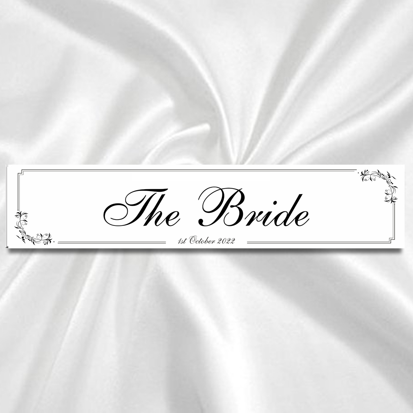 Wedding Car Number Plate -Floral Border
