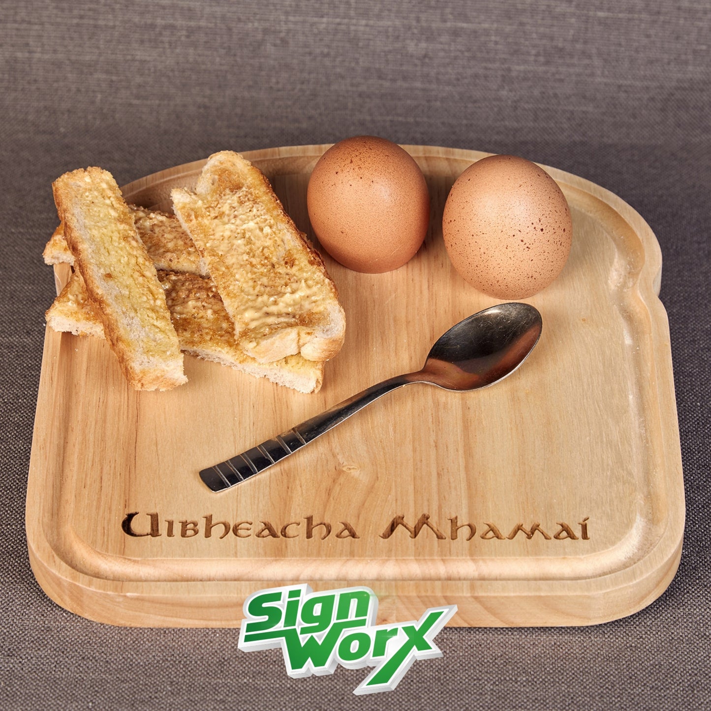 Personalised Egg-Boards available from signworx.ie