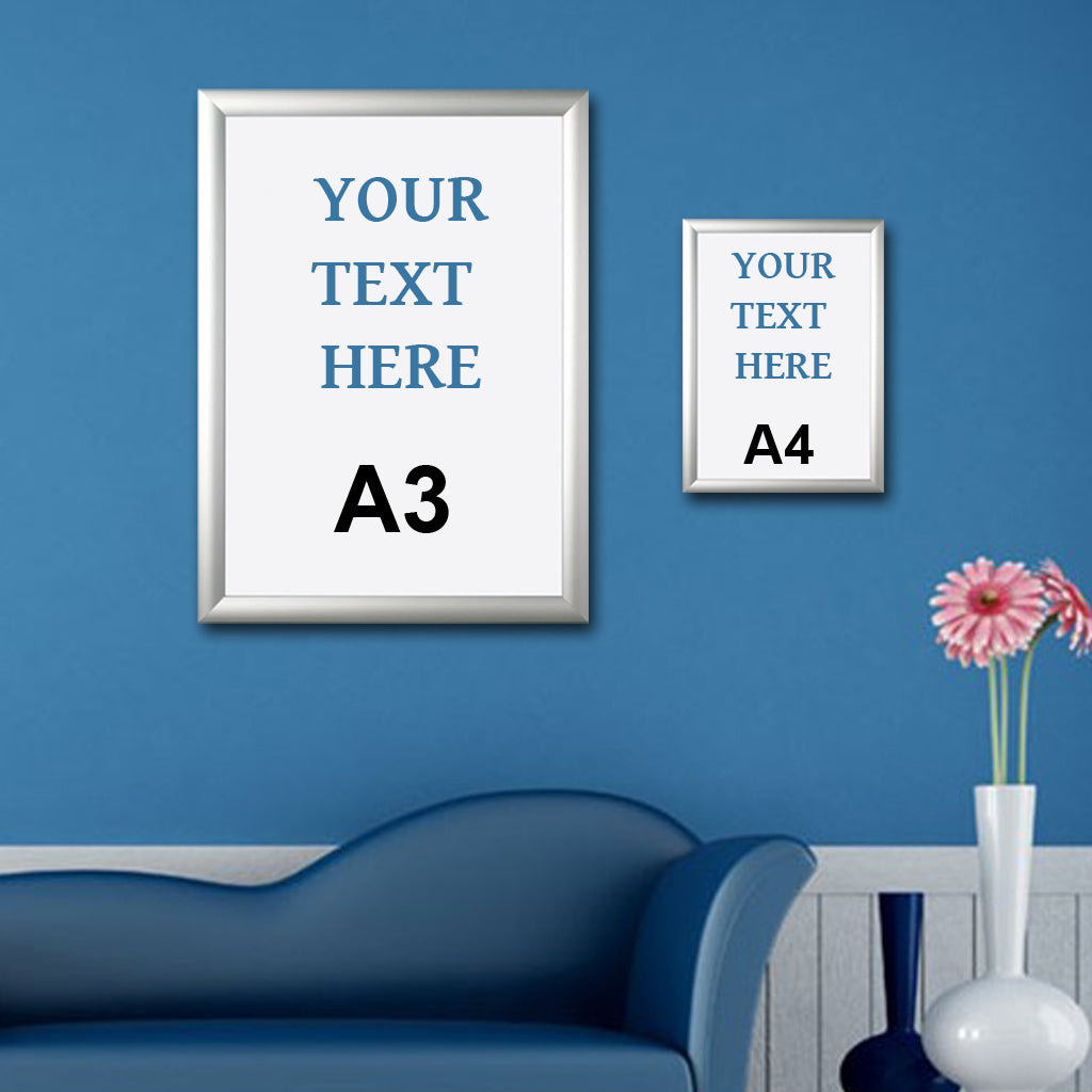 Signworx Donegal, Snap frames Silver Frame, Screw fixings Various sizes available