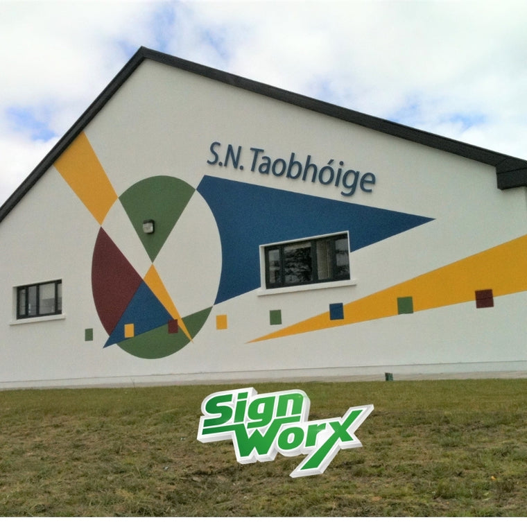 This Image shows the 3d Lettering produced and installed by signworx for S.N. Taobhóige