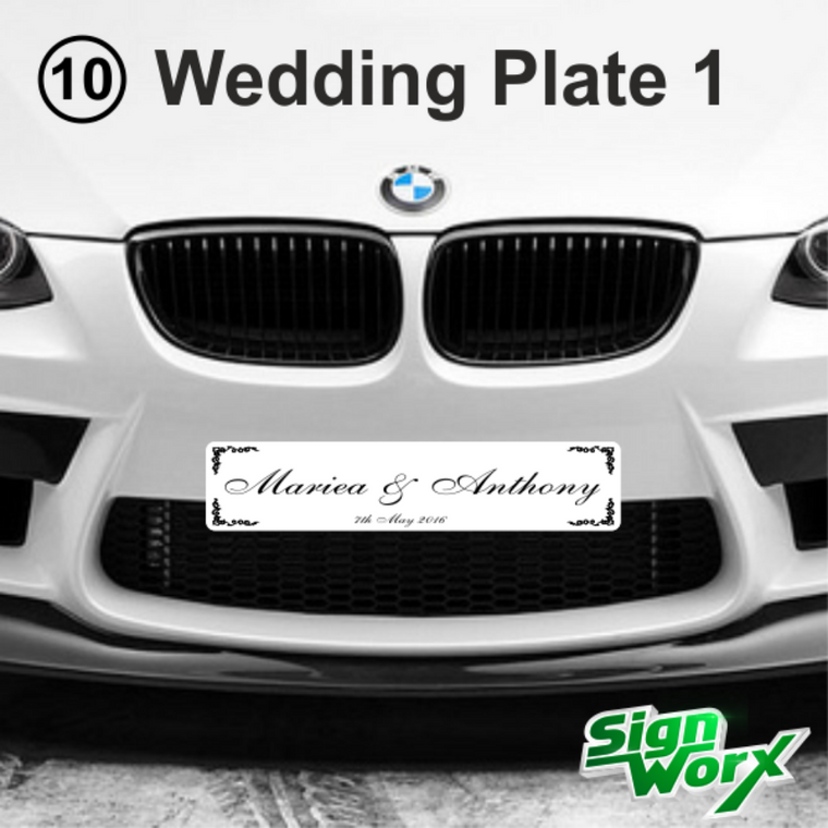 Wedding number plates Ireland Signage Donegal, Trade Signs Ireland, 3D Lettering, Lazer Engraving, Lazer Cutting, CNC, Retail, Trade, Industry, Office, Home, Auto