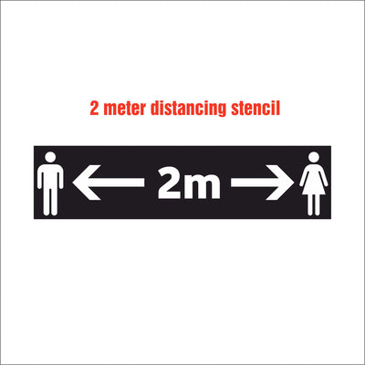 2M Distancing Stencil available from signworx.ie