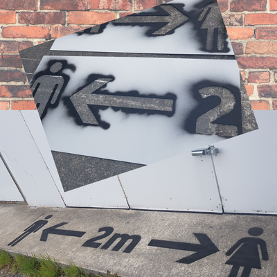 2M Distancing Stencil available from signworx.ie