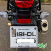 Motorbike Licence Plate, Black IRL design with chunky font , Signworx.ie