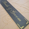 Personalised Black matte wedding car number plate with gold foiling, ideal for the Bride and Groom, bridal party or for prom plates